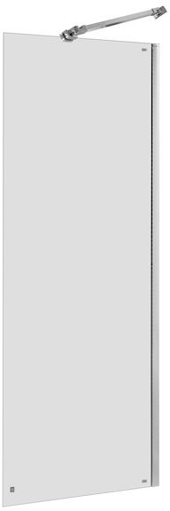Roca Capital douchewand 80 cm chroom glans/helder glas AM4408012M