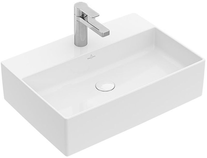Villeroy & Boch Memento 2.0 wastafel 60x42 cm rechthoekig opbouw wit glans 4A076001