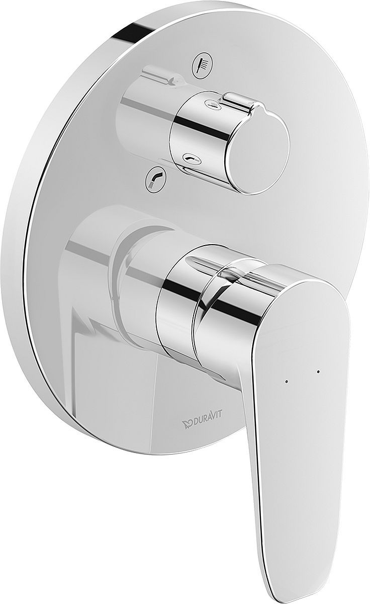 Duravit B.1 bad- en douchekraan inbouw chroom B15210012010