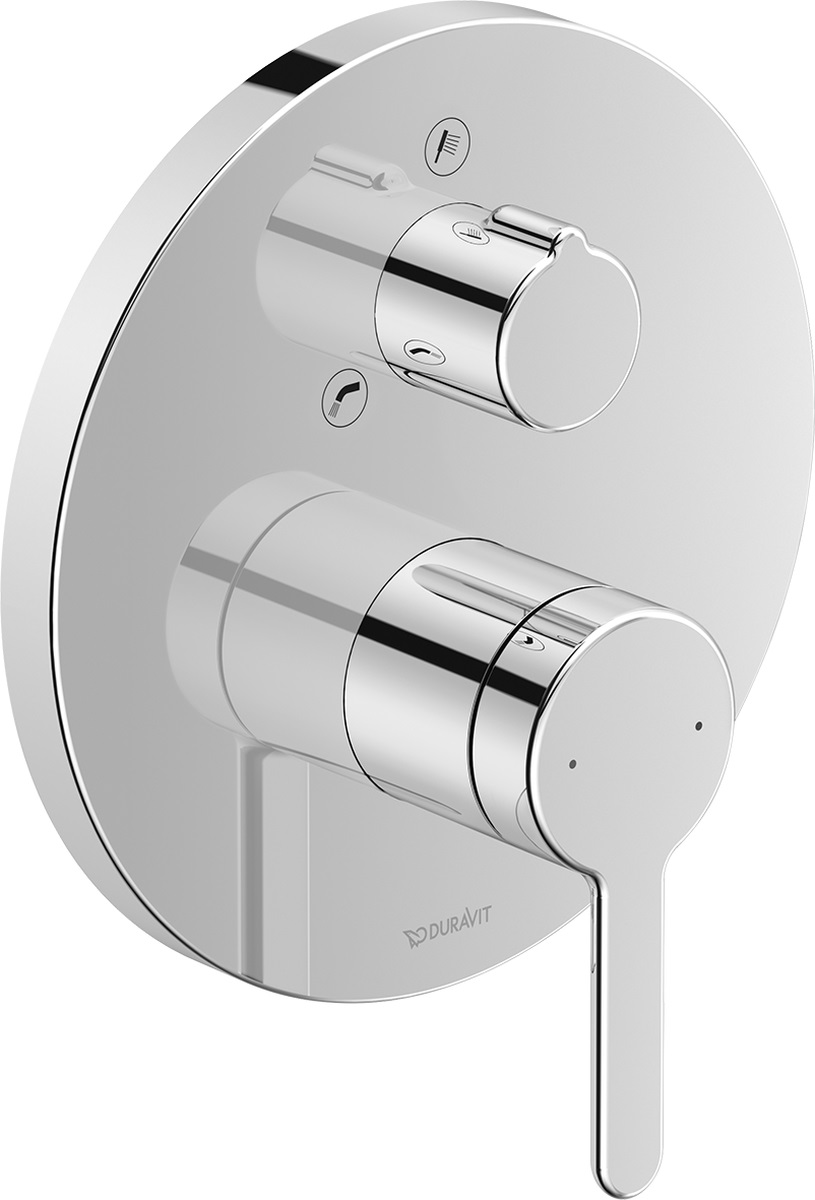 Duravit C.1 bad- en douchekraan inbouw chroom C15210012010
