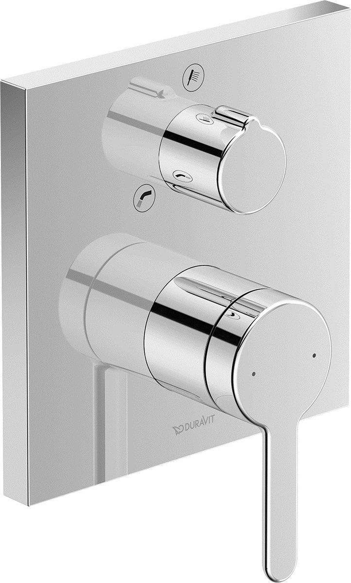 Duravit C.1 bad- en douchekraan inbouw chroom C15210017010