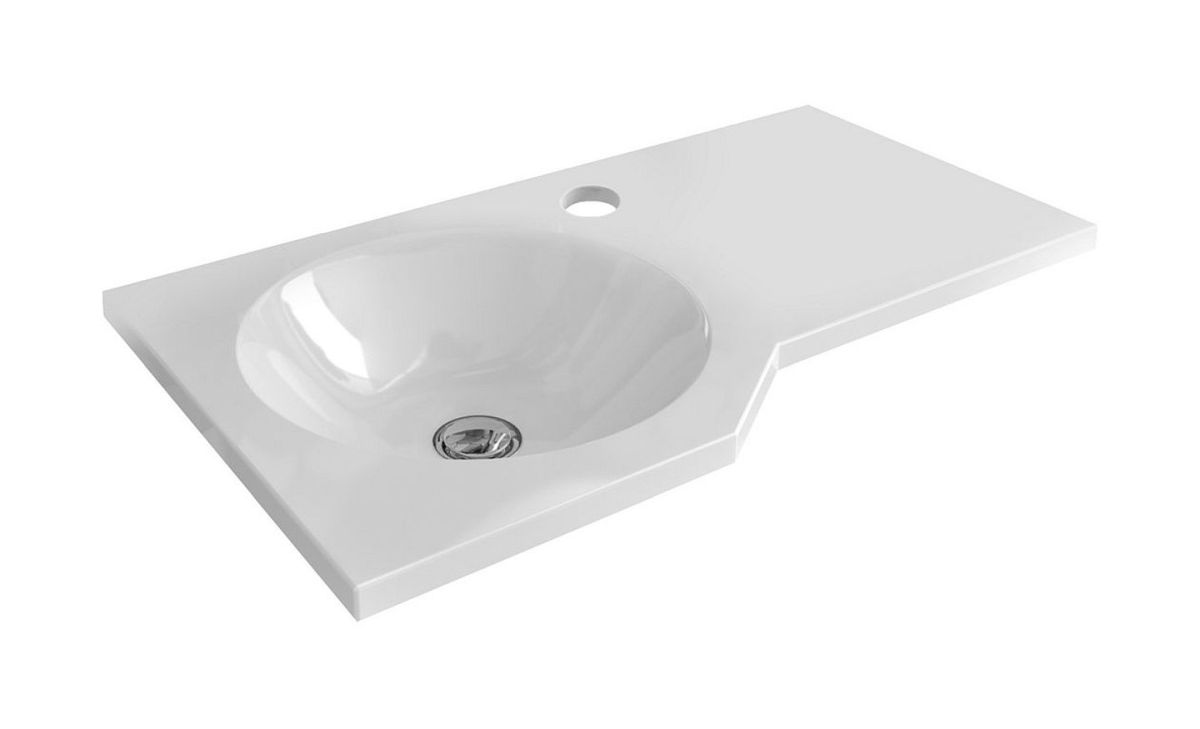 Excellent Be Spot wastafel 60x34.5 cm hoek klassiek wit glans CEEX.2301.600.WH