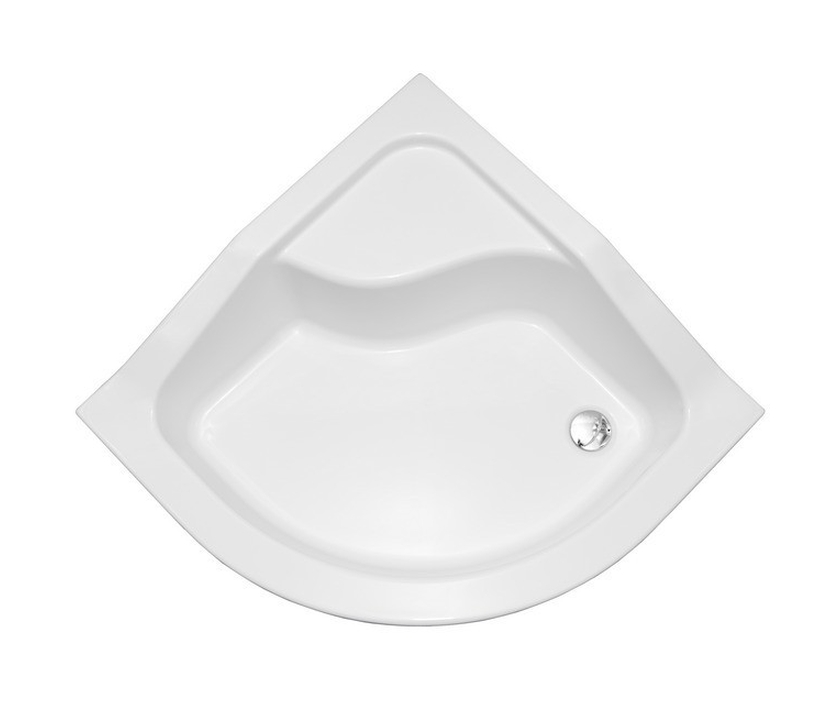 Besco Oliver halfronde douchebak 80x80 cm wit #BAO-80-NR
