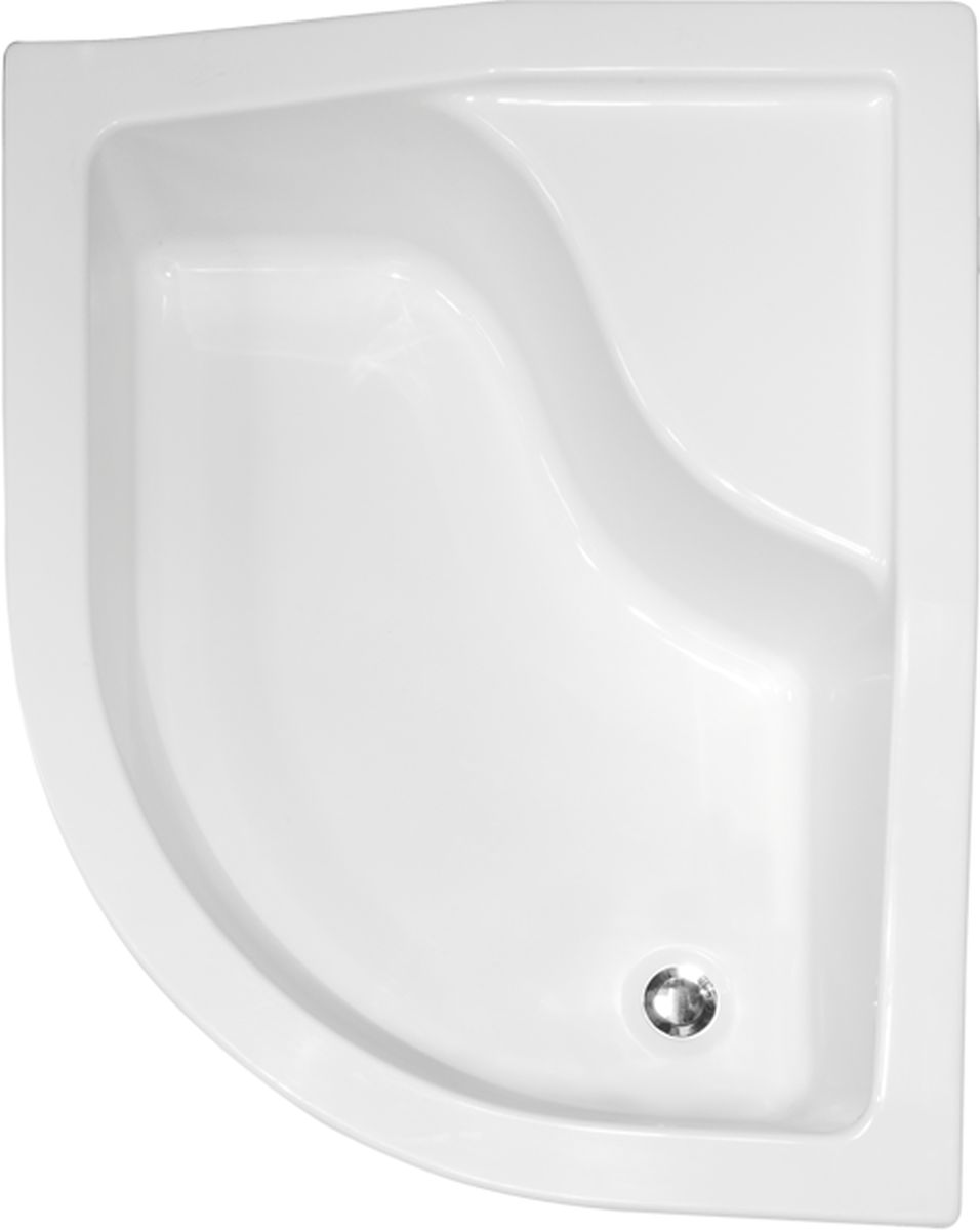 Besco Maxi halfronde douchebak 100x80 cm wit #BAM-100-NL