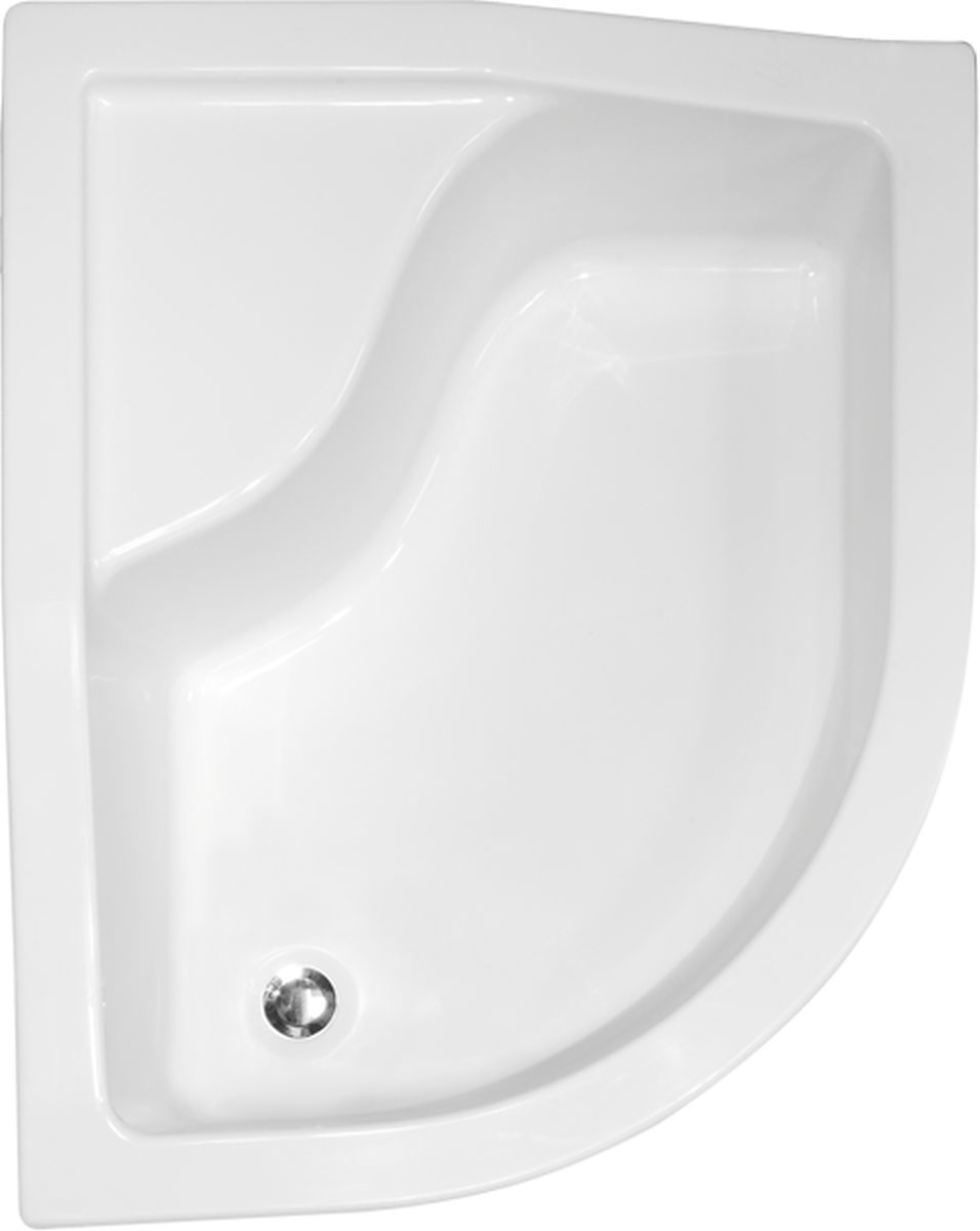 Besco Maxi halfronde douchebak 120x85 cm wit #BAM-120-NP