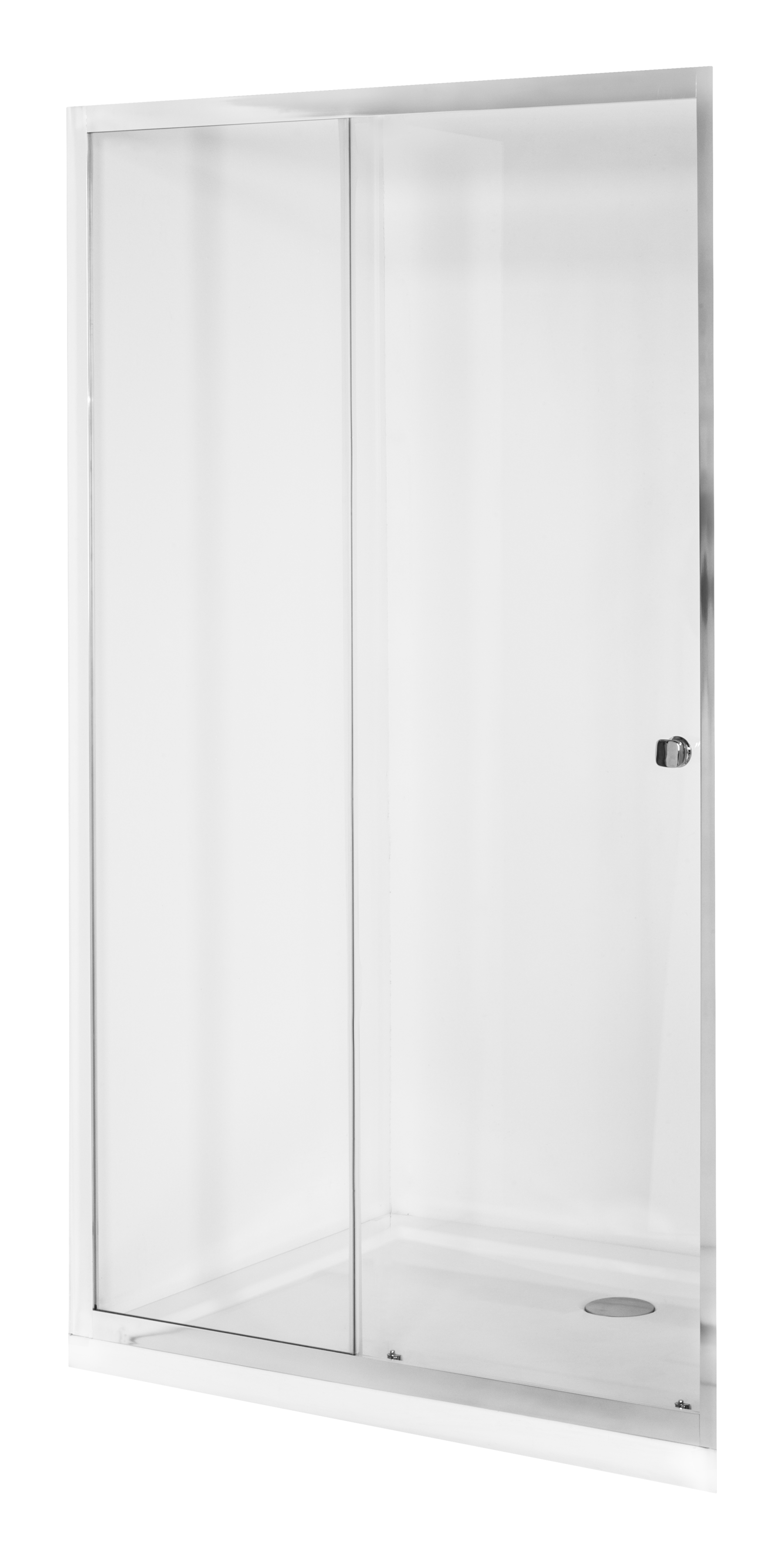 Besco Duo Slide douchedeur 120 cm schuifbaar chroom glans/helder glas DDS-120