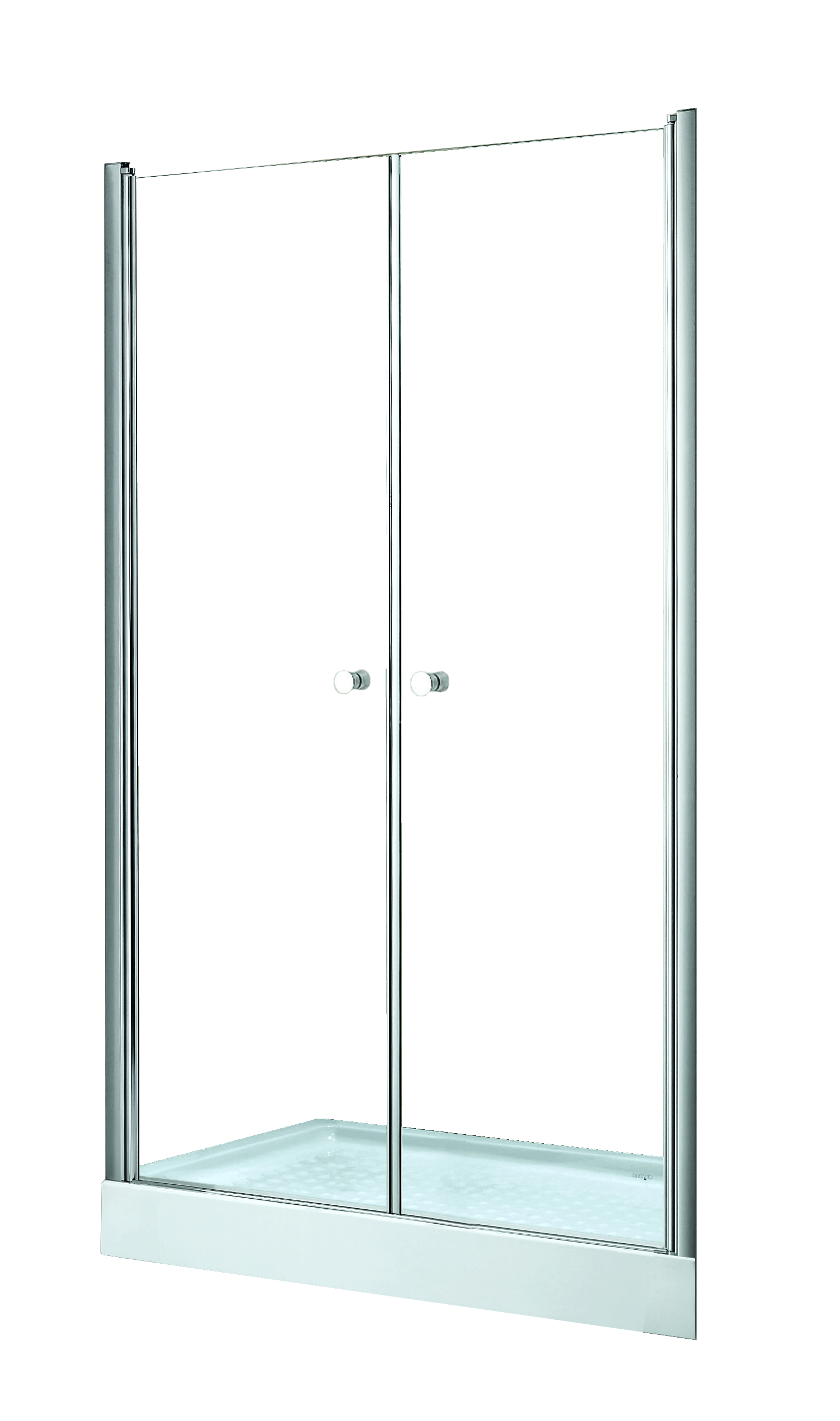 Besco Sinco Due douchedeur 80 cm kantelbaar chroom glans/helder glas DSD-80