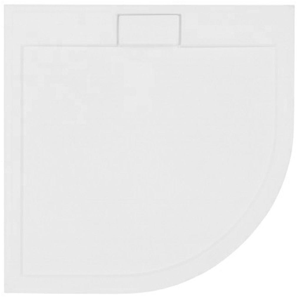 Besco Axim Ultraslim halfronde douchebak 90x90 cm wit #BAX-90-NR
