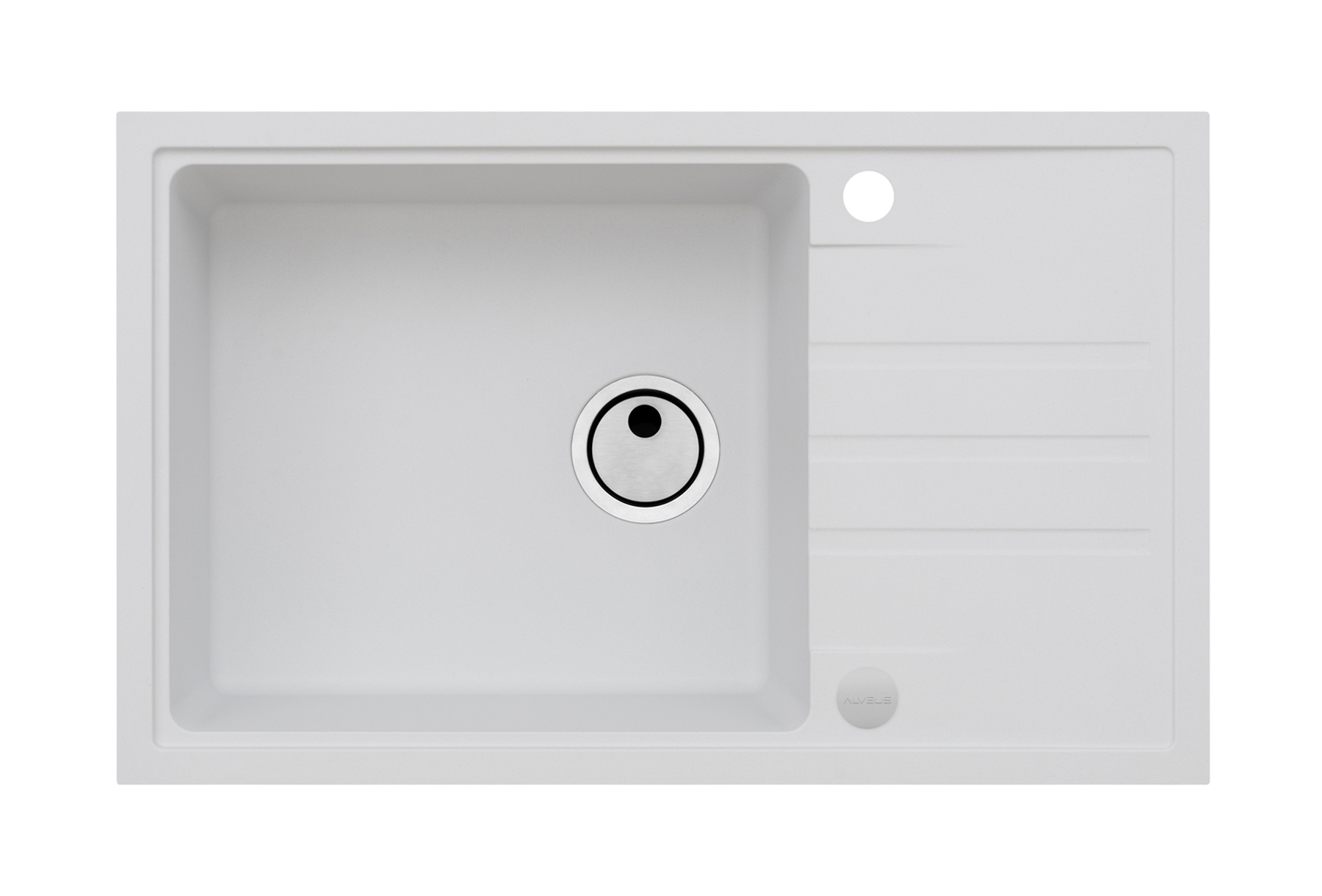 Alveus Intermezzo spoelbak van graniet 78x48 cm wit 1313011