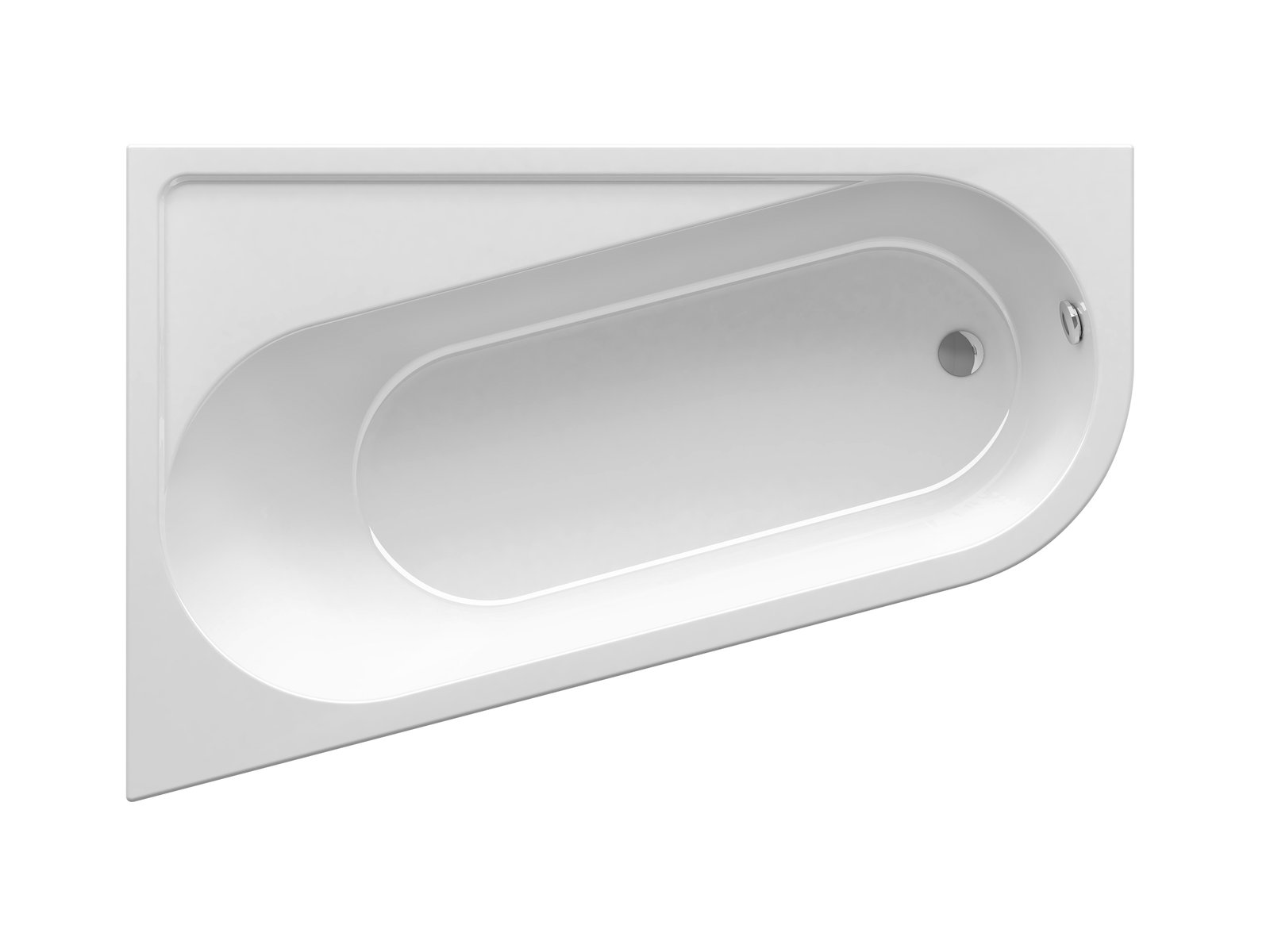Ravak Chrome hoekbad 160x105 cm linkszijdig wit CA51000000