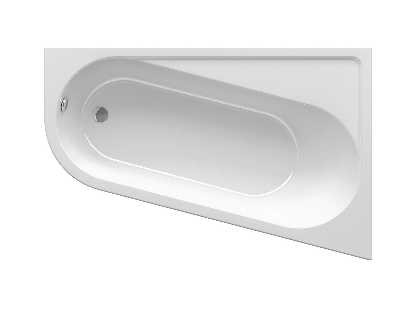 Ravak Chrome hoekbad 170x105 cm rechtszijdig wit CA41000000