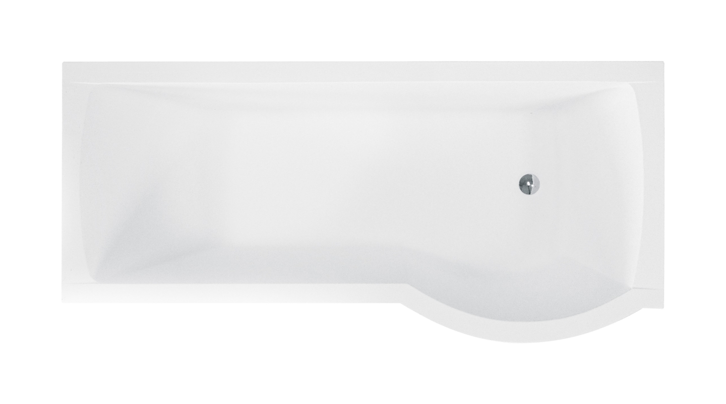 Besco Inspiro badkuip met scherm 159.5x69.5 cm rechtszijdig wit #WAI-160-NPR