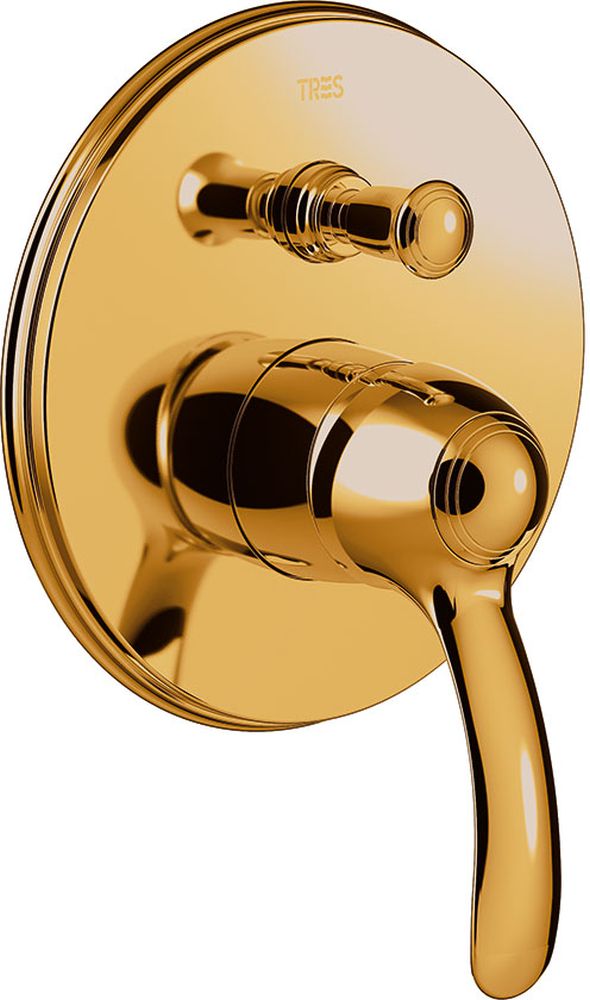 Tres Monoclasic bad- en douchekraan inbouw gouden 242.180.01.OR