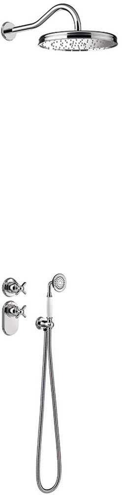 Tres Monoclasic doucheset inbouw met thermostaat met regendouche chroom 242.352.02