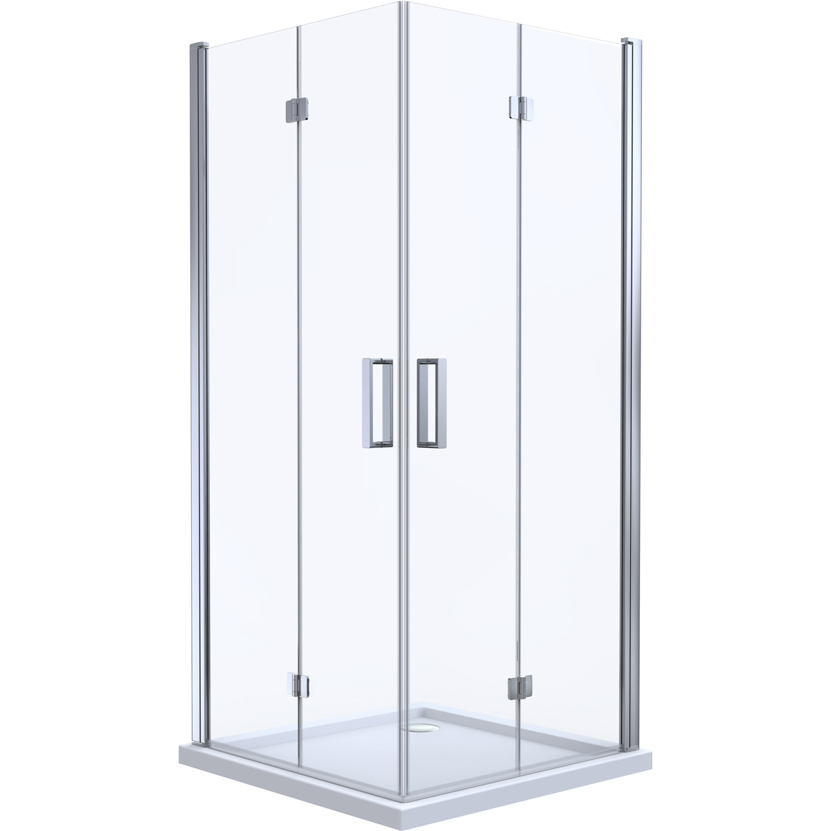 Oltens Byske douchecabine 90x90 cm vierkant chroom glans/helder glas 20002100