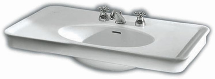 Hatria Dolcevita wastafel 100x55 cm rechthoekig klassiek wit glans Y0F001