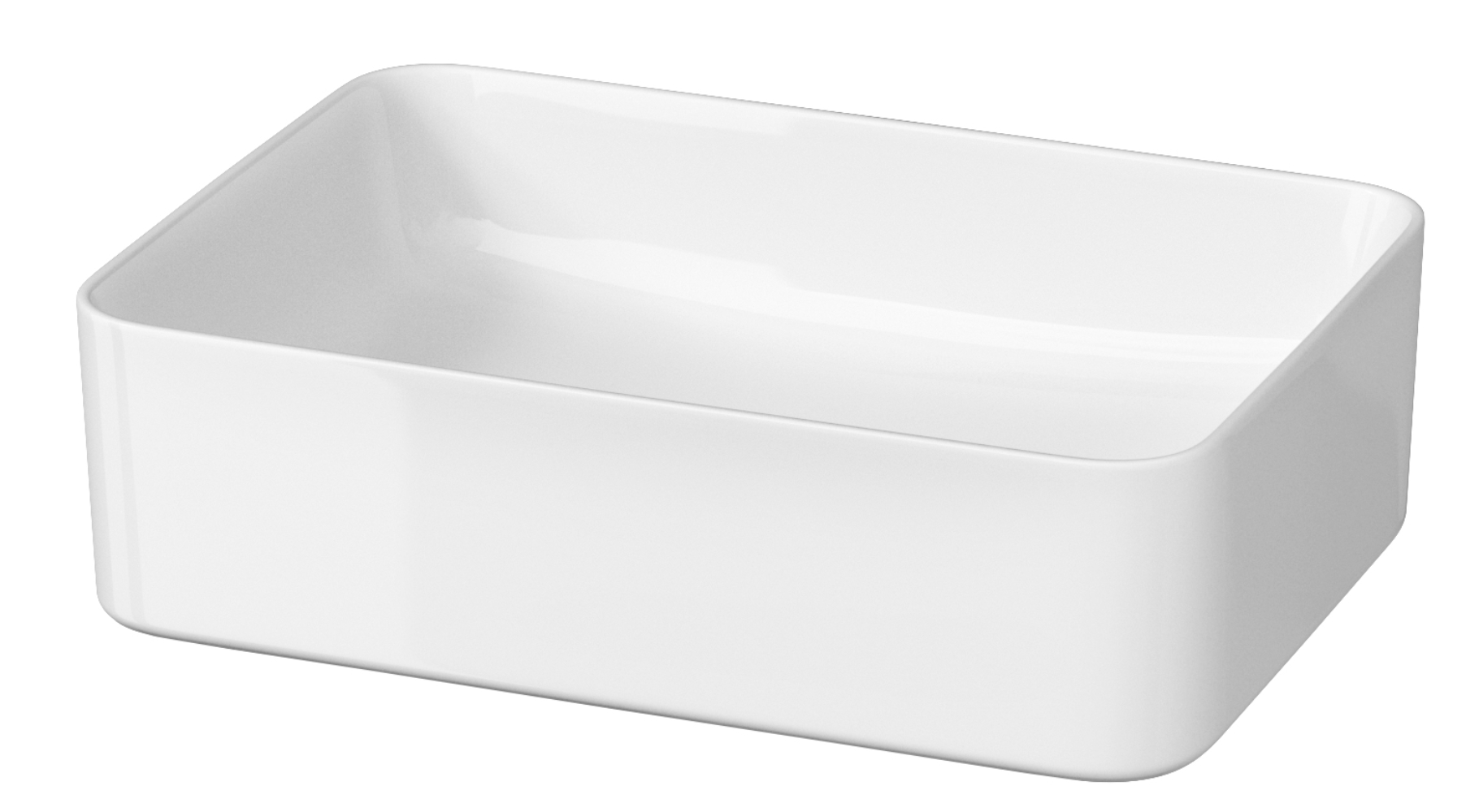 Cersanit Crea wastafel 49.5x34.5 cm rechthoekig opbouw wit glans K114-001-BOX