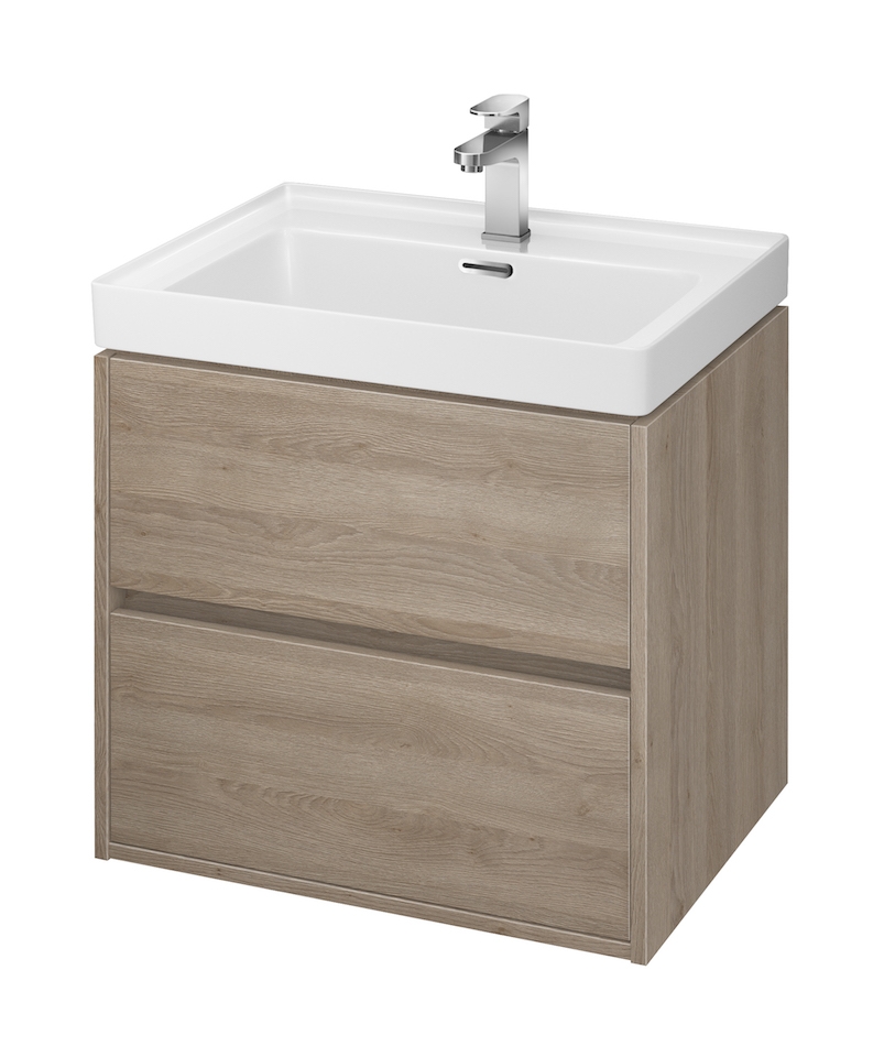 Cersanit Crea kast 59x45x53 cm hangend onder de wastafel eik S924-008