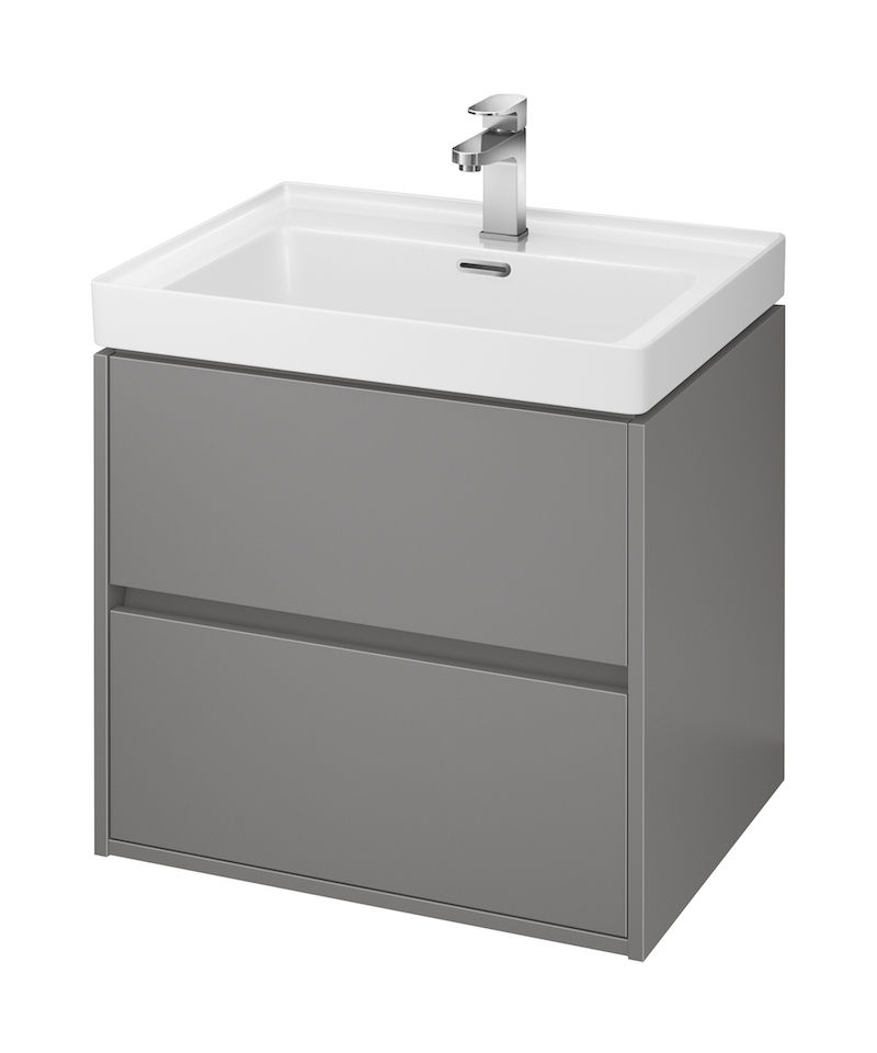 Cersanit Crea kast 59x45x53 cm hangend onder de wastafel grijs S924-016