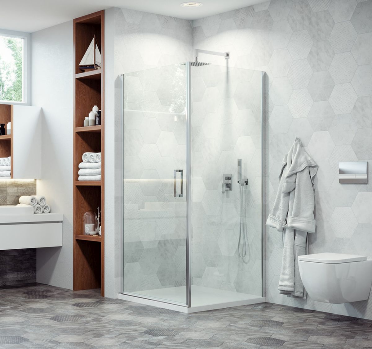 Excellent Mazo douchewand 80 cm chroom glans/helder glas KAEX.3006.1010.8000.LP