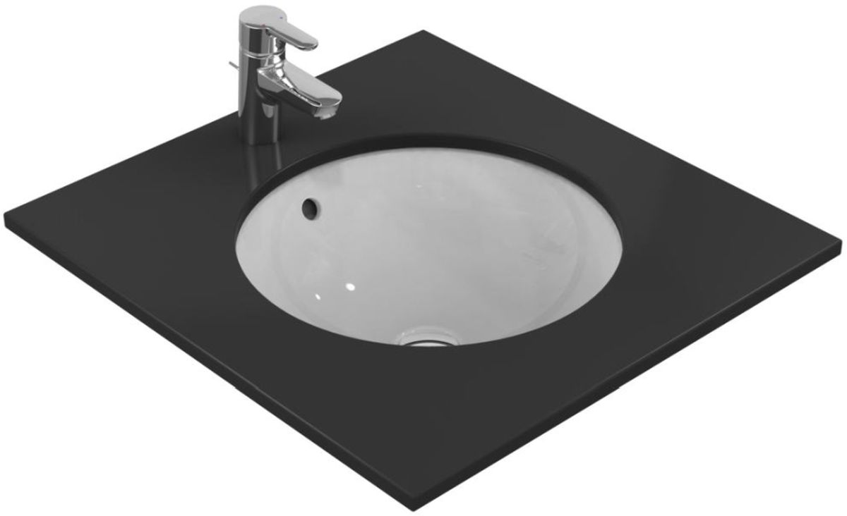 Ideal Standard Connect wastafel 40.5x40.5 cm rond onderblad wit glans E505401