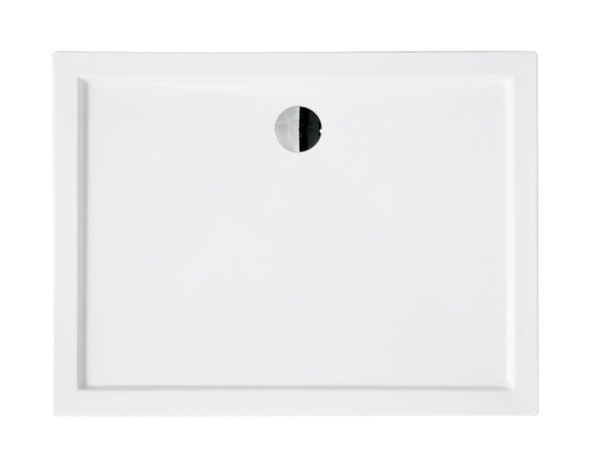 Besco Alpina Slimline rechthoekige douchebak 100x80 cm wit BAA-108-P