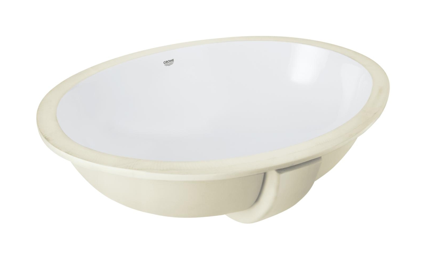 Grohe Bau Ceramic wastafel 56x42 cm ovaal onderblad wit glans 39423000