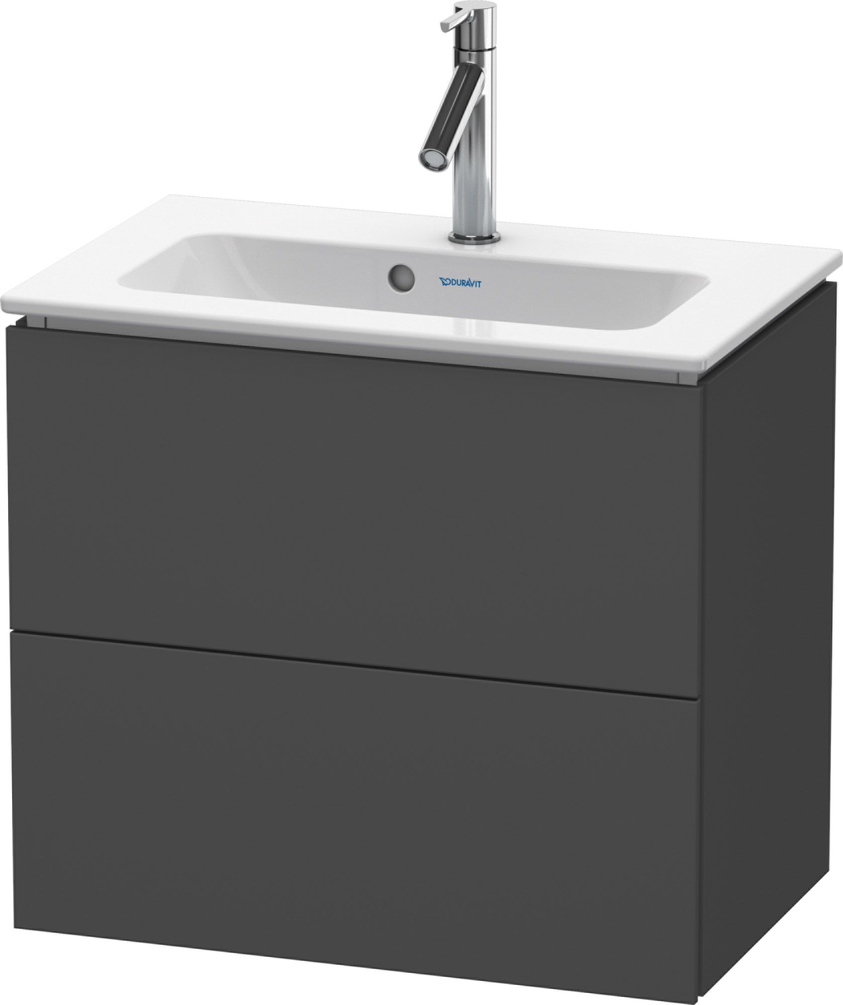 Duravit L-Cube kast 62x39.1x55 cm hangend onder de wastafel grafiet LC625604949