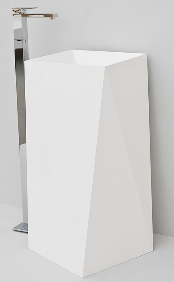 Art Ceram Sharp wastafel 50x50 cm vierkant vrijstaand wit glans OSL00801;00