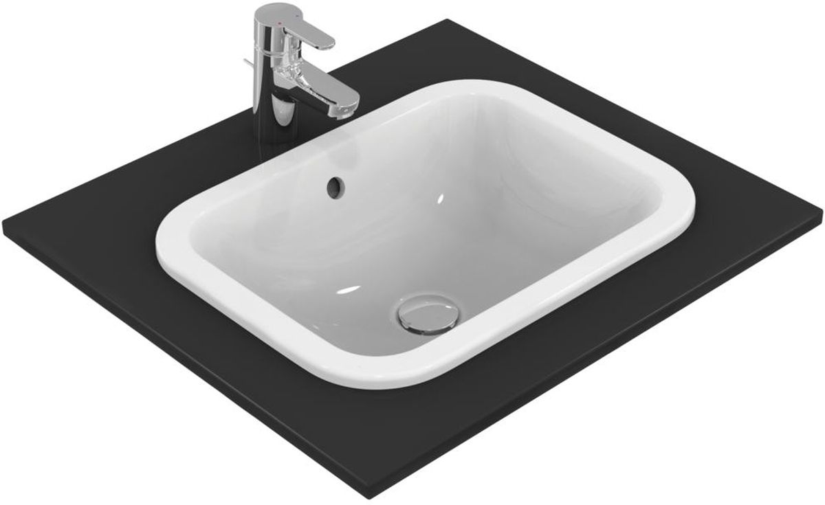 Ideal Standard Connect wastafel 50x38 cm rechthoekig inbouw wit glans E505701