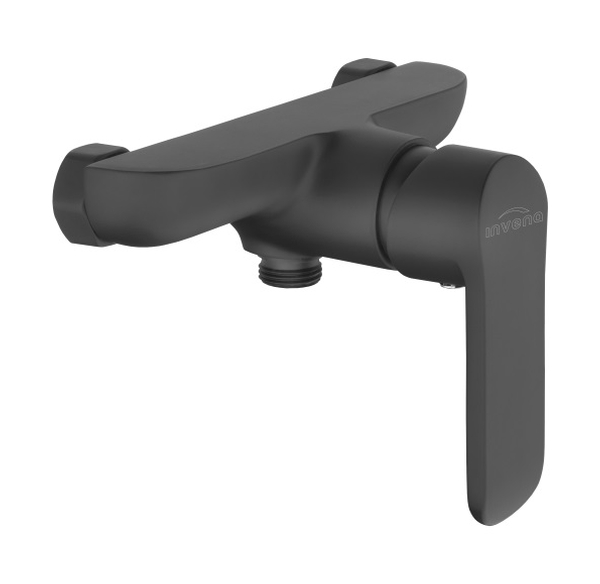 Invena Siros douchekraan wand zwart BN-90-004
