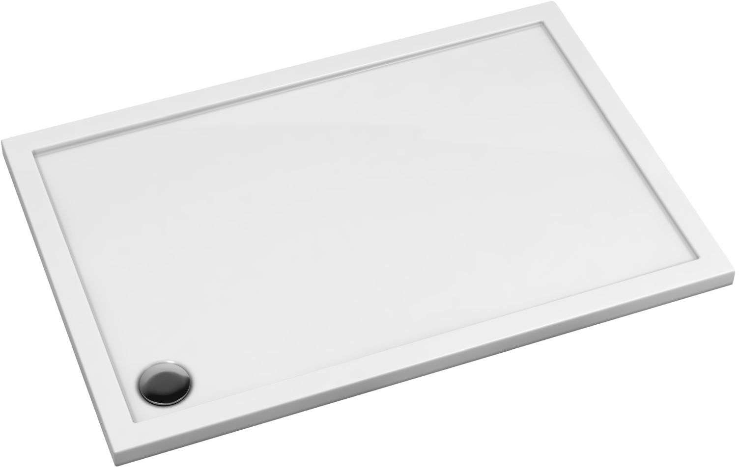 Omnires Merton rechthoekige douchebak 120x70 cm wit MERTON70/120/PBP