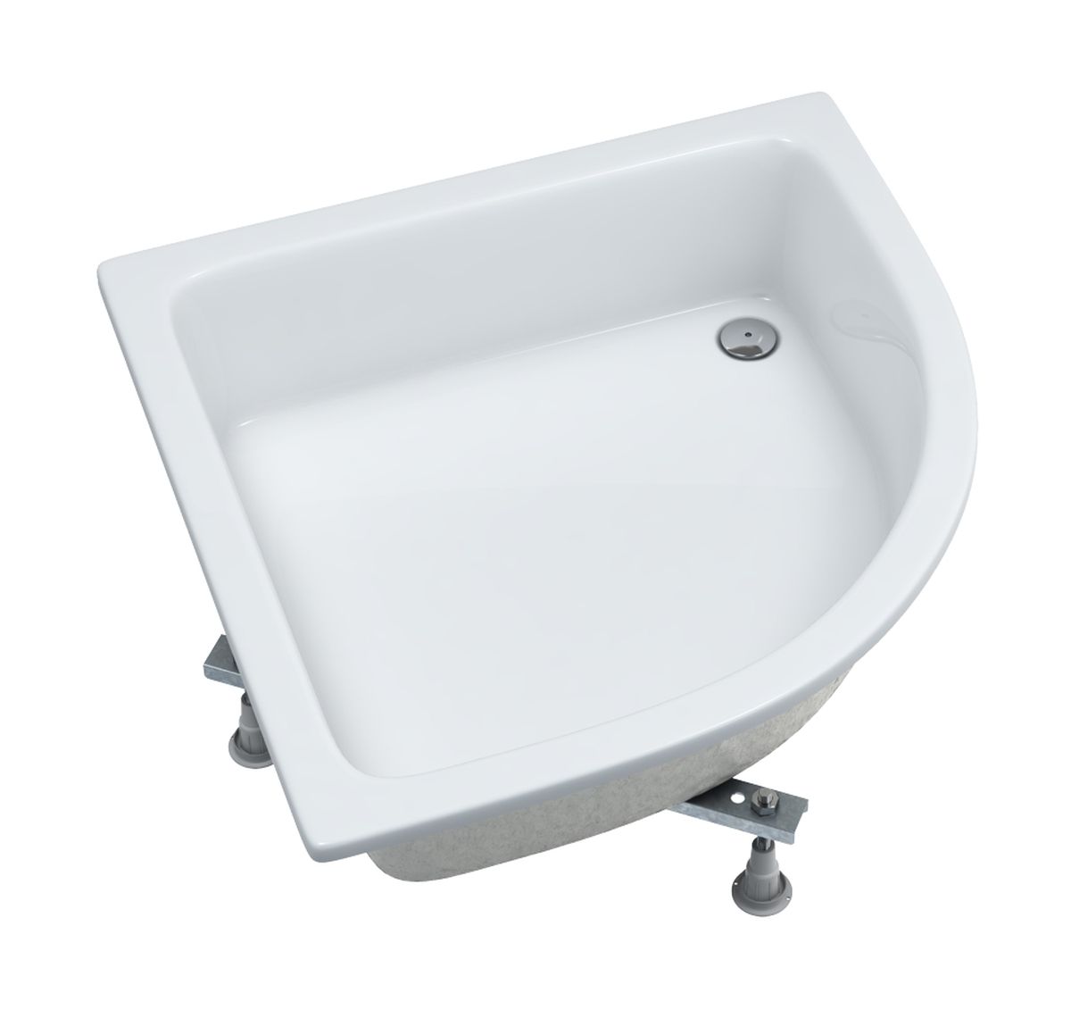 Schedpol Dafne halfronde douchebak 80x80 cm wit 3.220