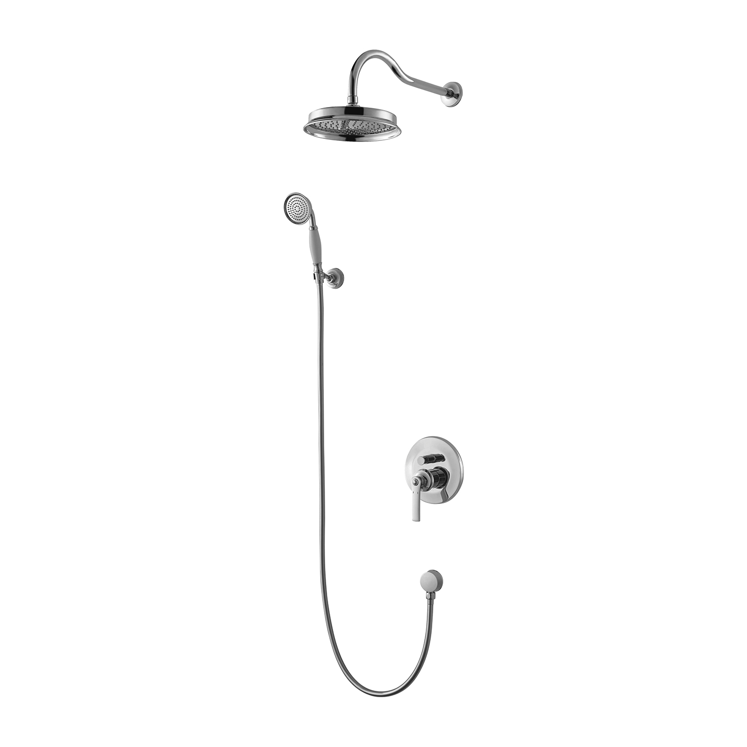 Omnires Armance doucheset inbouw met regendouche chroom SYSAM10CR