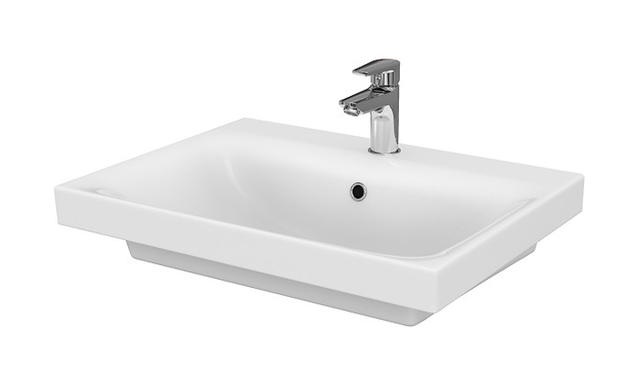 Cersanit Moduo wastafel 60x45 cm rechthoekig klassiek-meubel wit glans K116-011