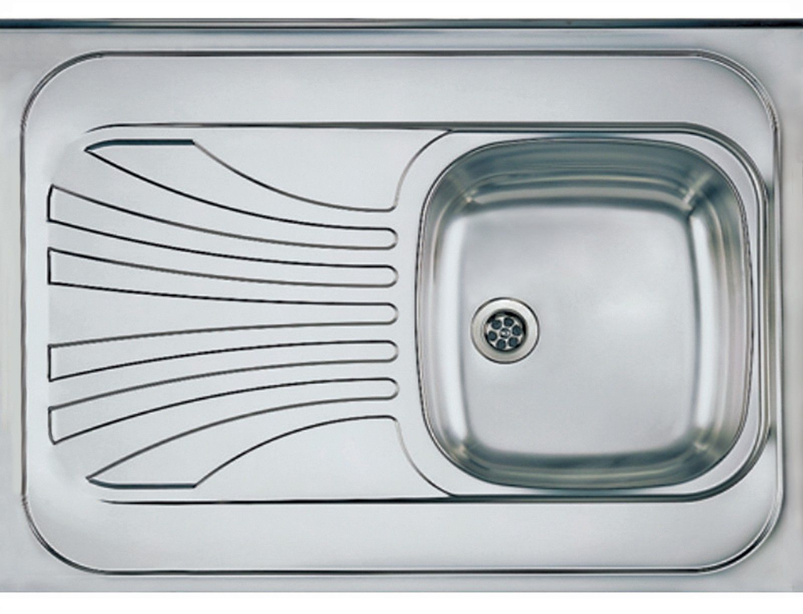 Alveus Primal stalen spoelbak 80x60 cm staal 1009329KF