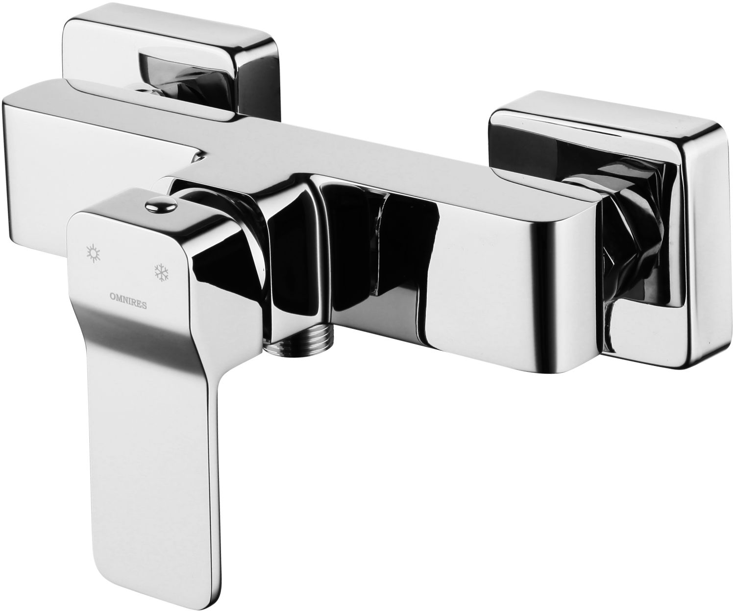 Omnires Slide douchekraan wand chroom SL7740CR