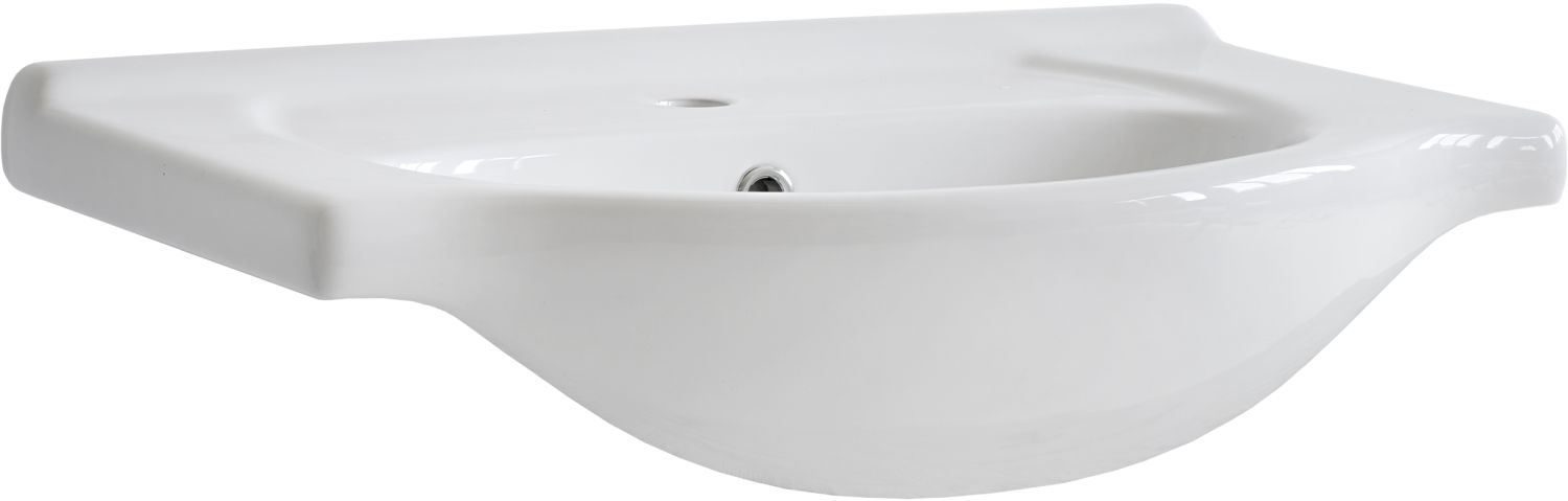 Comad Vintage wastafel 65x44 cm halfrond meubel wit glans UM- CFP 65(YS27201-65)