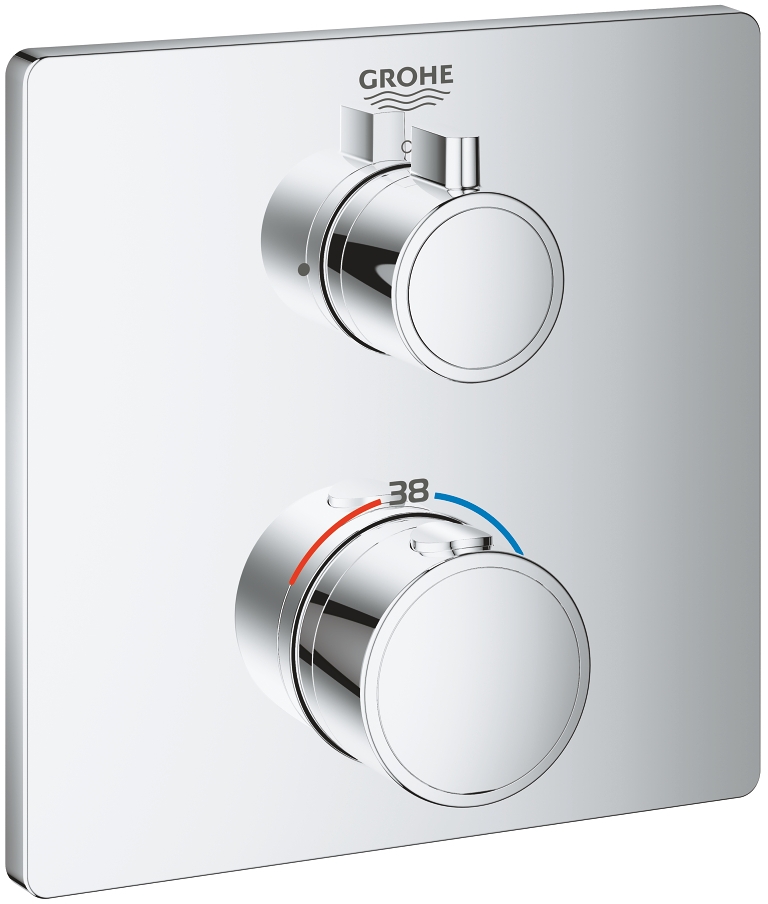 Grohe Grohtherm douchekraan inbouw met thermostaat StarLight Chrome 24078000