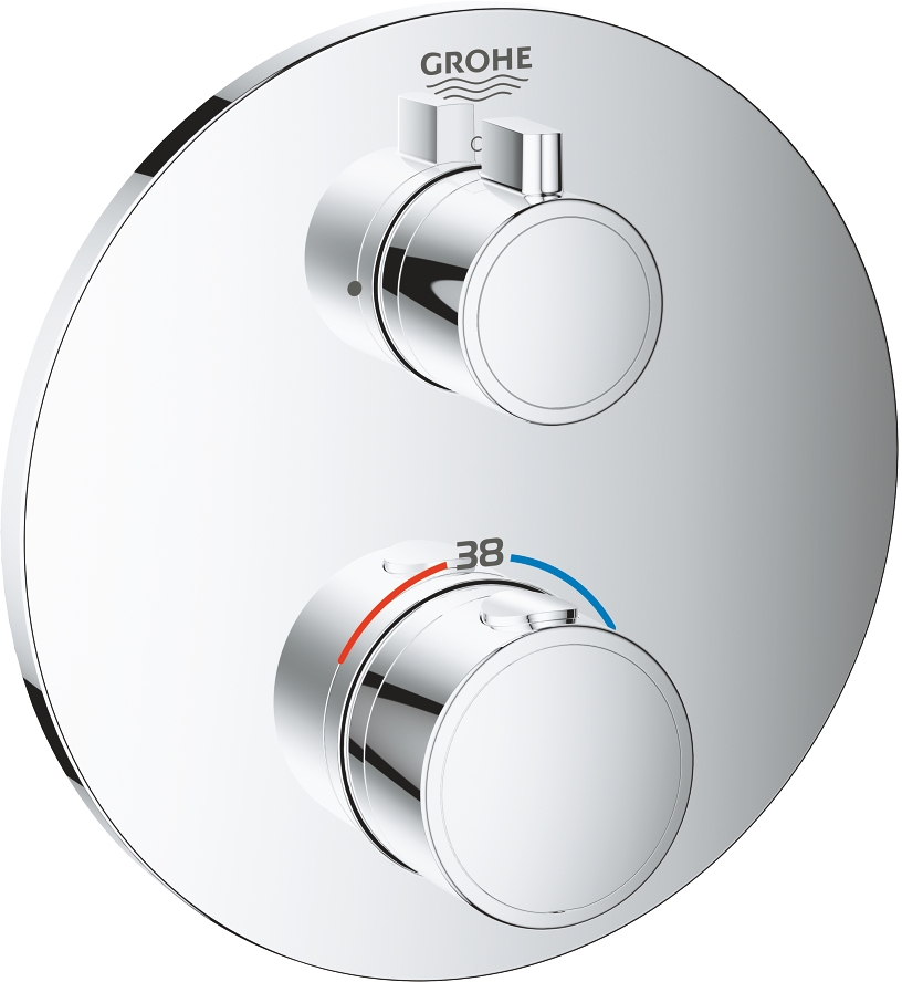 Grohe Grohtherm douchekraan inbouw met thermostaat StarLight Chrome 24075000