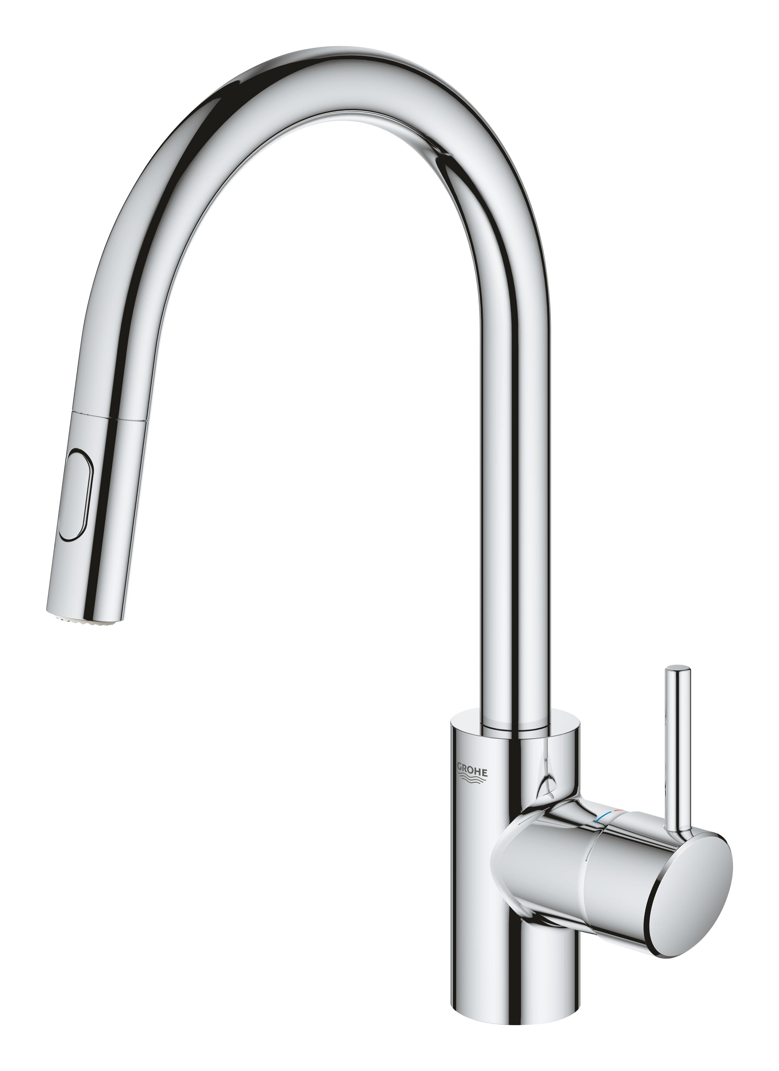 Grohe Concetto keukenkraan staand StarLight Chrome 31483002