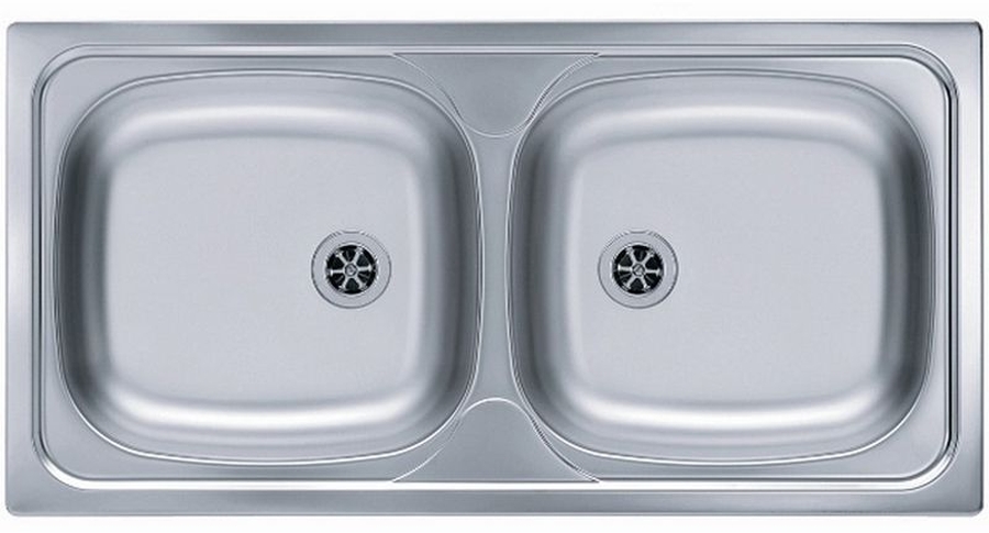 Alveus Basic stalen spoelbak 86x44 cm staal 1008846