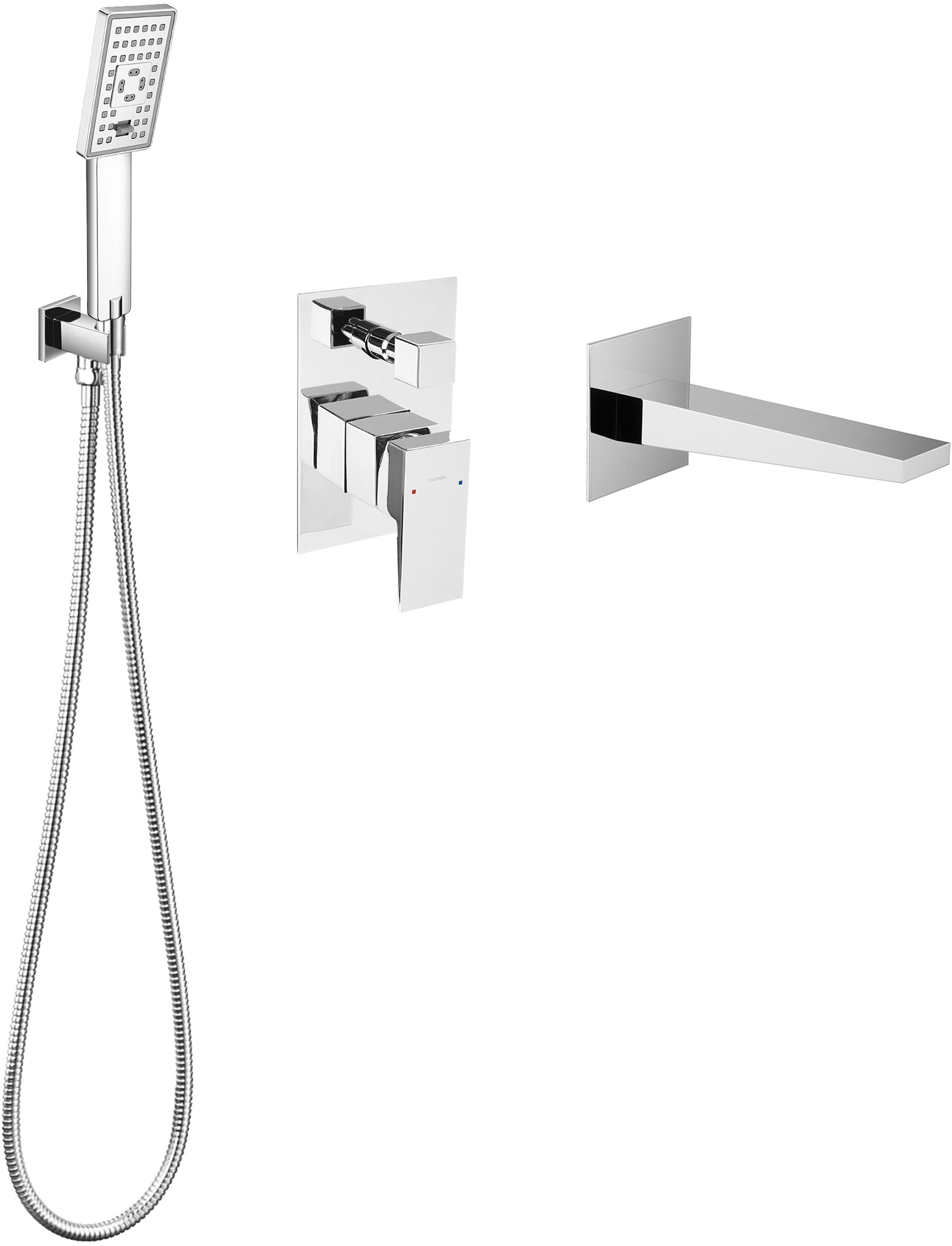 Omnires Fresh bad- en doucheset inbouw chroom SYSFRW01CR