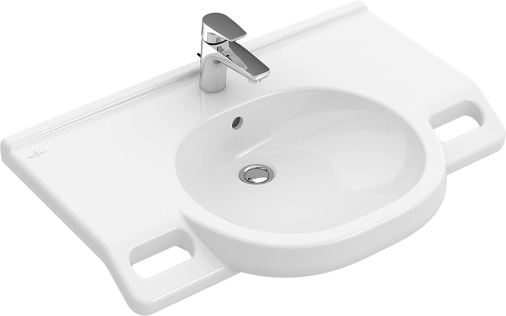 Villeroy & Boch O.Novo Vita wastafel 80x55 cm klassiek voor gehandicapten wit glans 412080R1