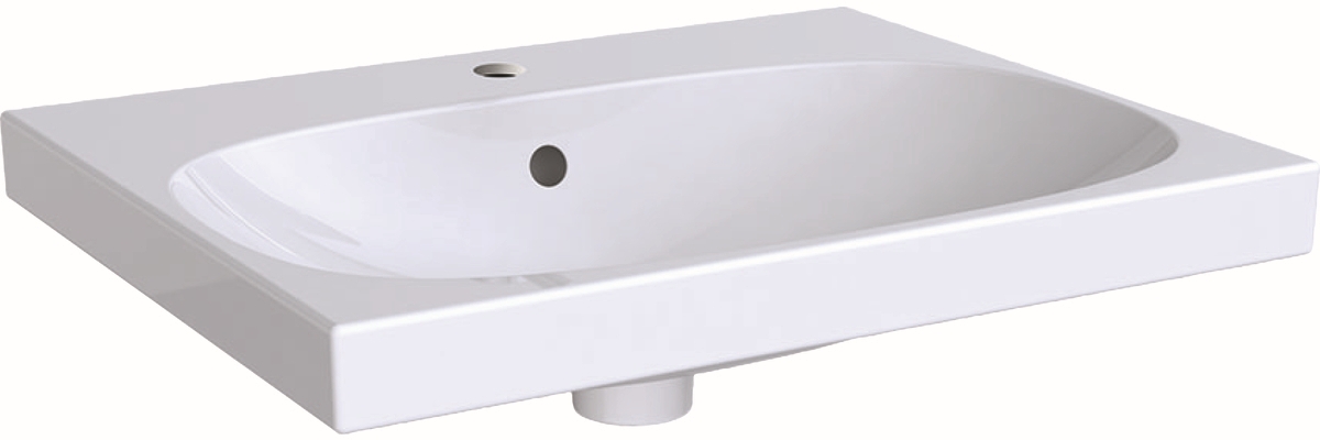 Geberit Acanto wastafel 60x48.2 cm rechthoekig klassiek-meubel wit glans 500.620.01.2