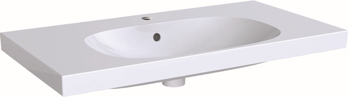 Geberit Acanto wastafel 90x48.2 cm rechthoekig klassiek-meubel wit glans 500.623.01.2
