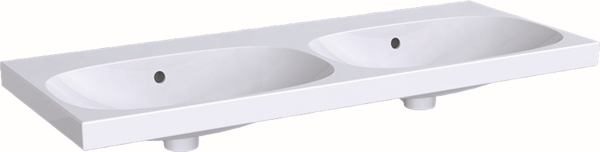Geberit Acanto wastafel 120x48.2 cm rechthoekig klassiek-meubel-dubbele wit glans 500.628.01.2