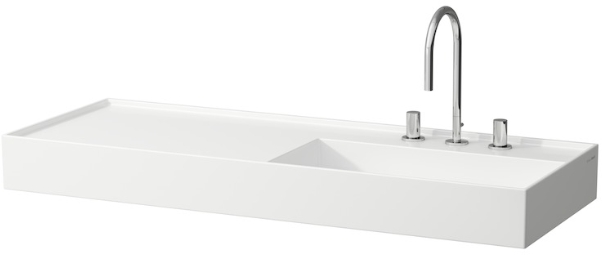 Laufen Kartell wastafel 120x60 cm rechthoekig meubel wit glans H8133324001121