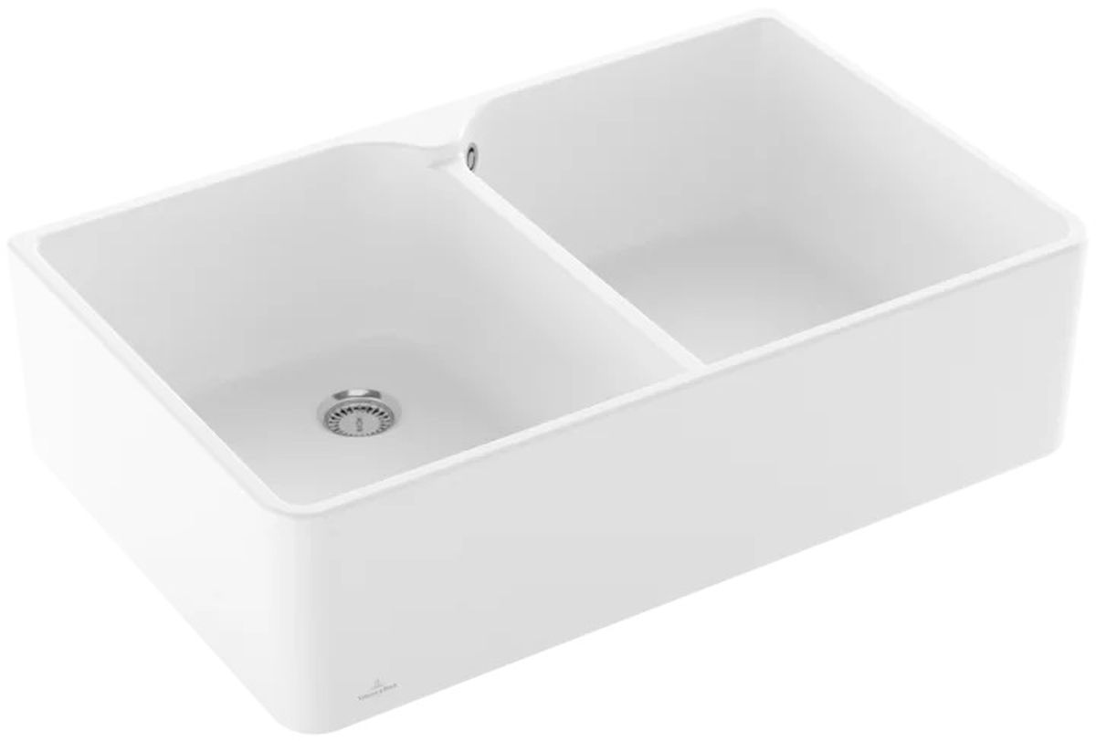Villeroy & Boch Farmhouse keramische spoelbak 79.5x50 cm wit 638001RW