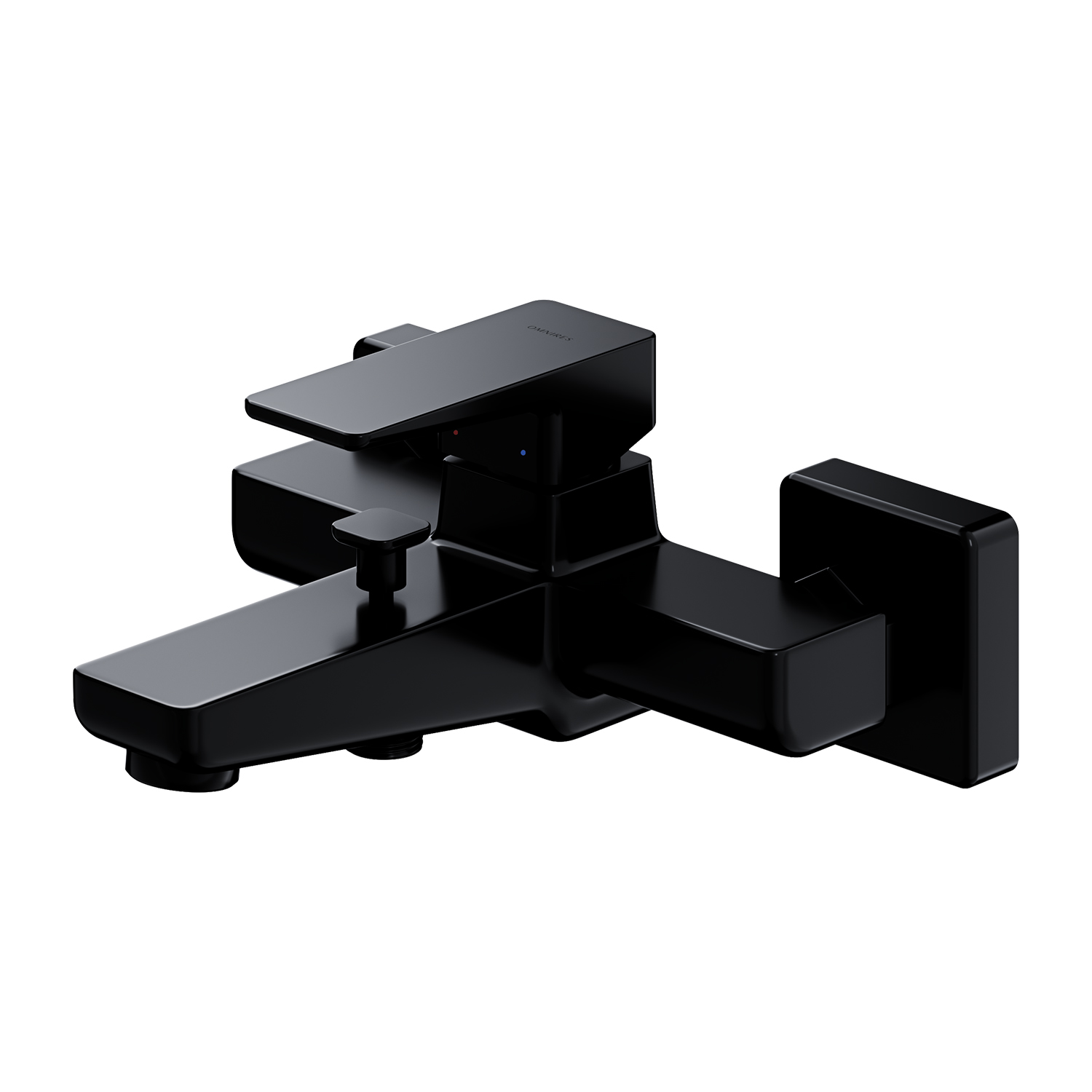 Omnires Parma bad- en douchekraan wand zwart PM7430BL
